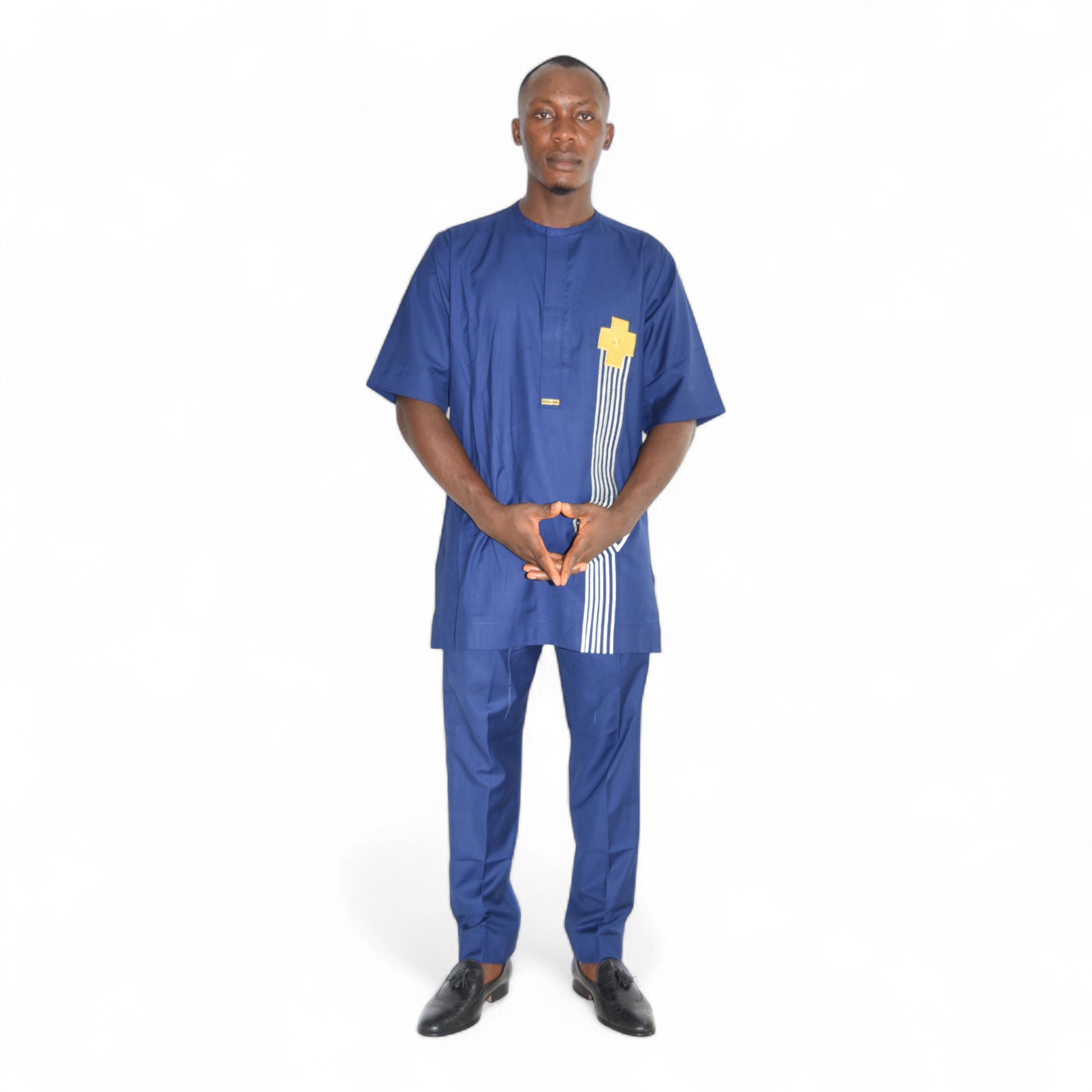 Senator Up & Down Fine Fabric Blue Large – African men’s luxury attire